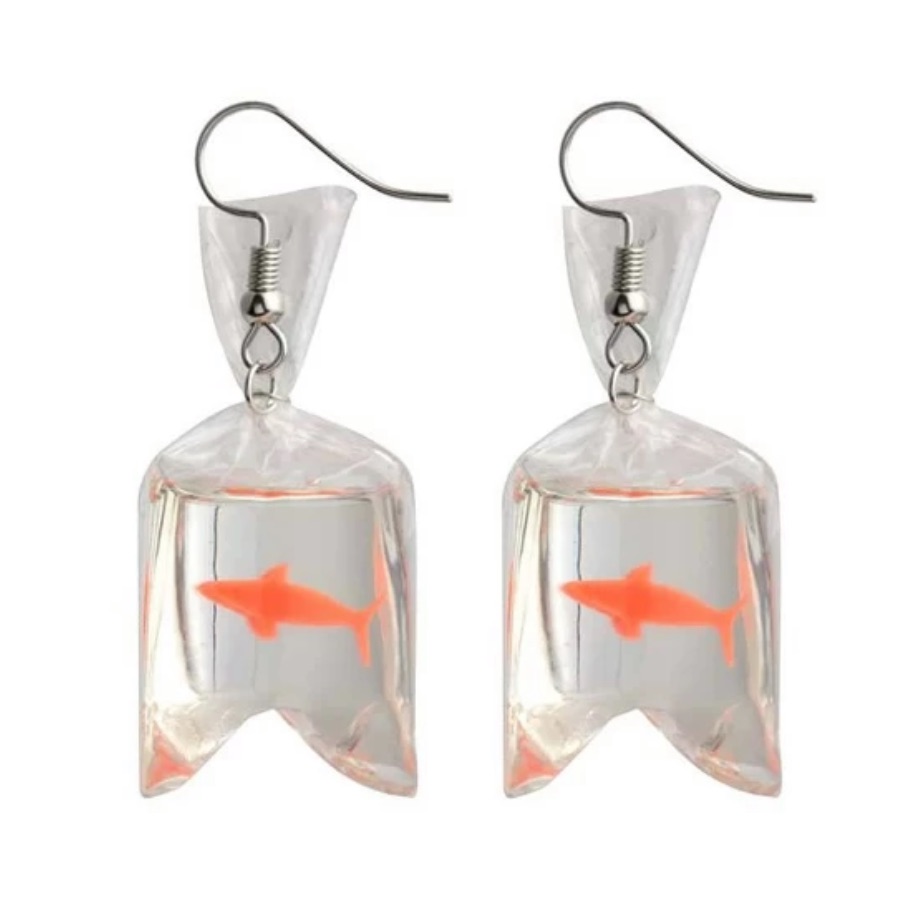Fish Pattern Drop Earrings